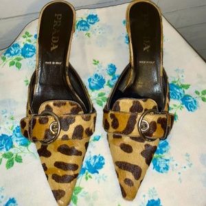 Prada Kitten Heel Mules
